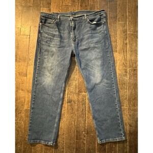 Levis 505 Straight Jeans Mens Tag 42x30 Denim Blue Western Cowboy